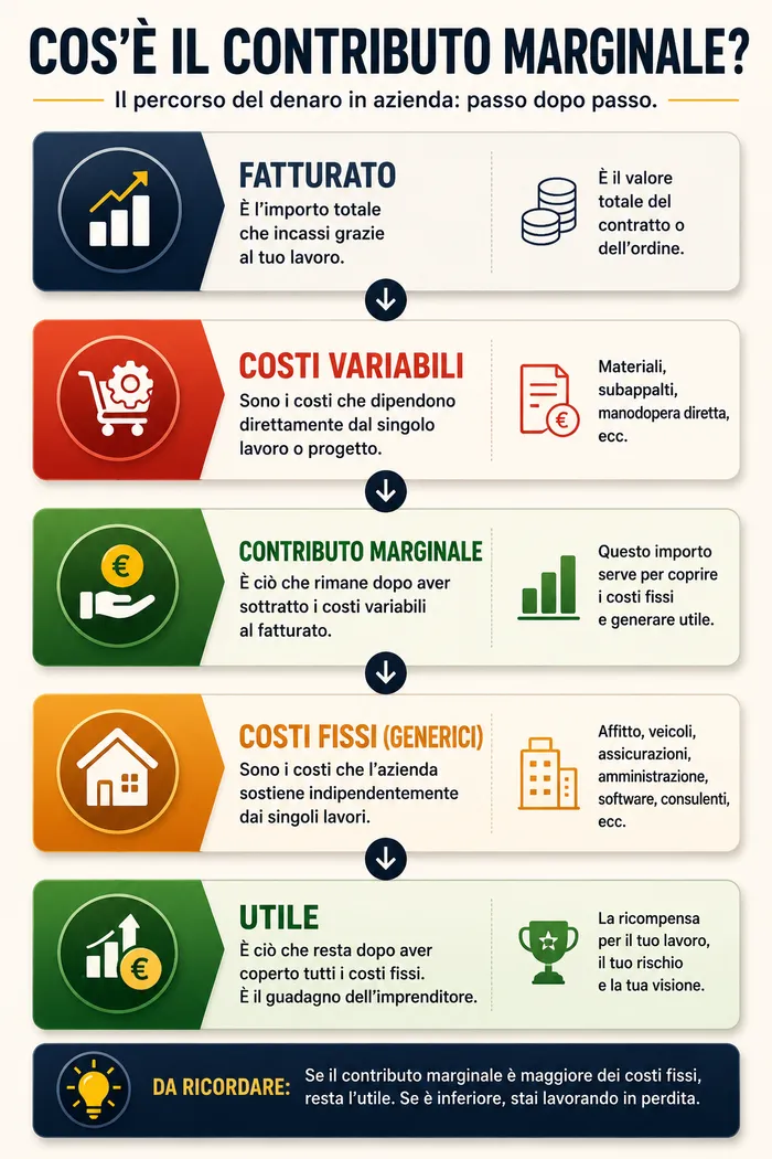 Cos'è il contributo marginale e come nasce l'utile passo dopo passo