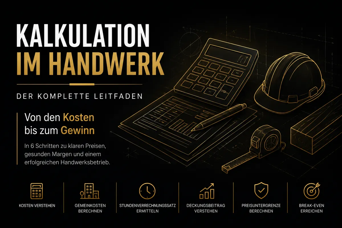 Kalkulation im Handwerk: Der komplette Leitfaden für profitable Angebote