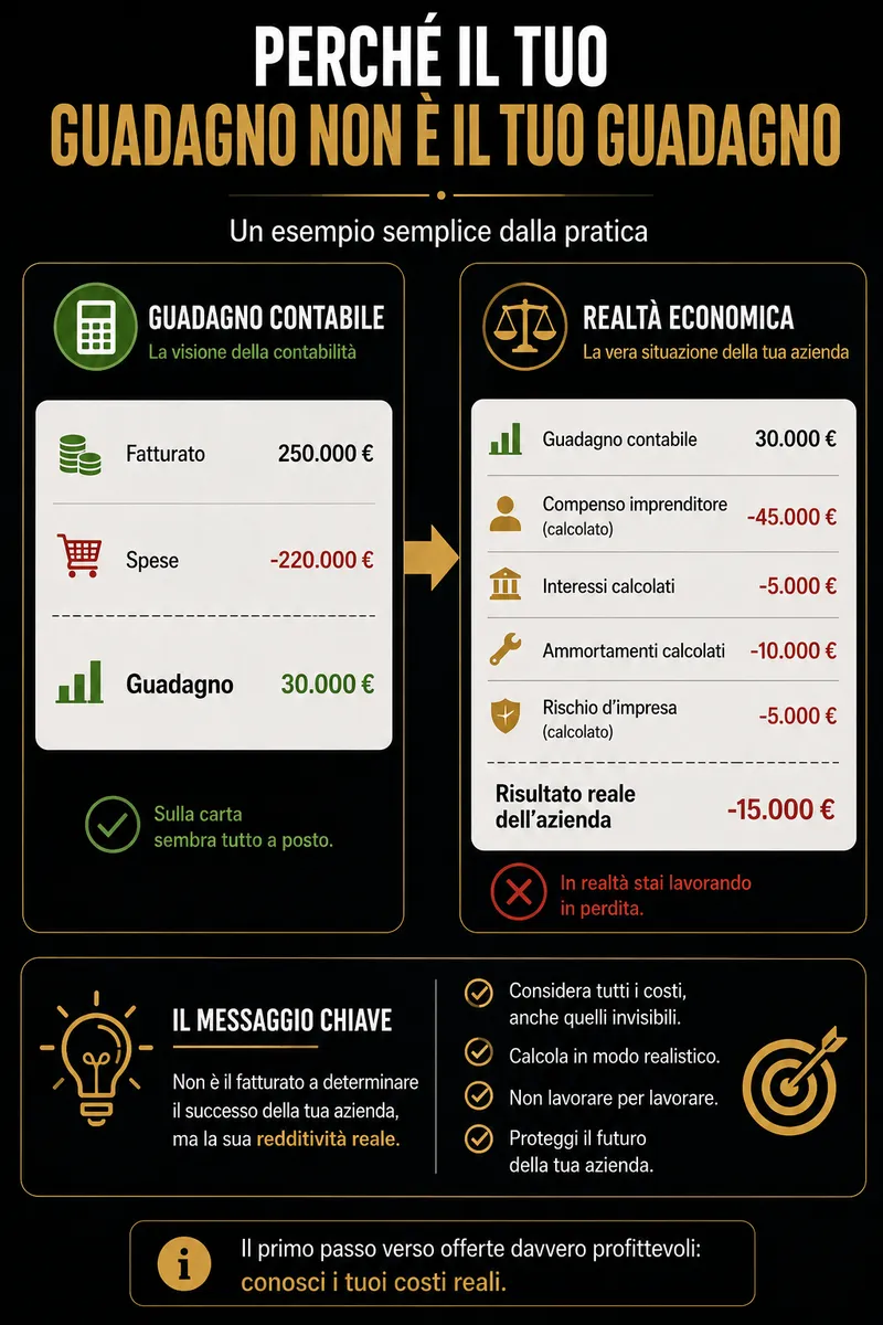 Perché il tuo guadagno non è il tuo guadagno – Guadagno contabile e realtà economica