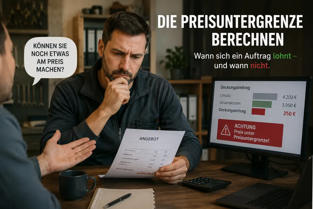 4. Die Preisuntergrenze berechnen – Wann sich ein Auftrag lohnt und wann nicht