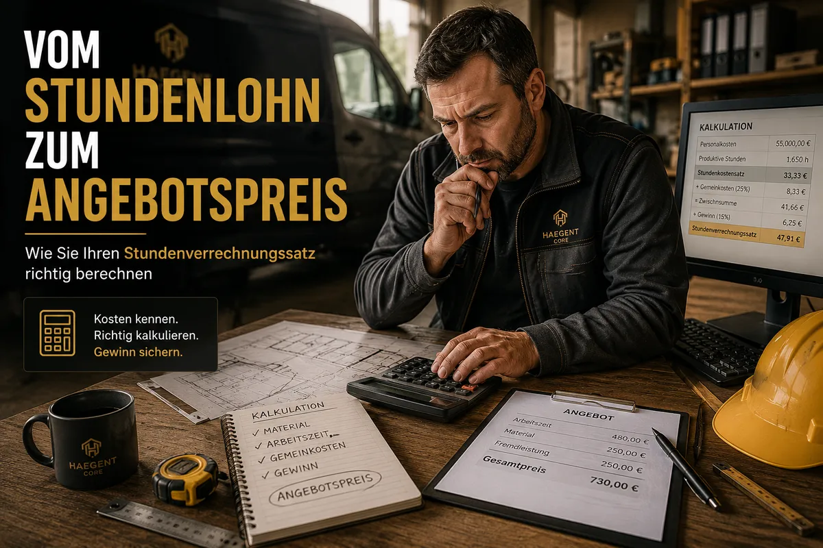 2. Vom Stundenlohn zum Angebotspreis – Wie Sie Ihren Stundenverrechnungssatz richtig berechnen